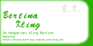bertina kling business card
